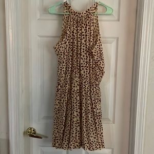 Brown and cream dress